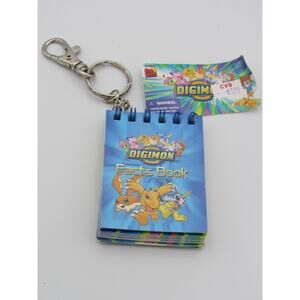 NEW w/ Tag Digimon Facts Book Toei Animation Key Chain 2000 Vintage Fox Kids